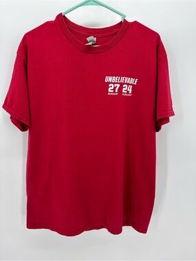 Gildan Men’s Alabama Crimson Tide Vs Auburn Tigers Iron Bowl 4th & 31 Score Tee
